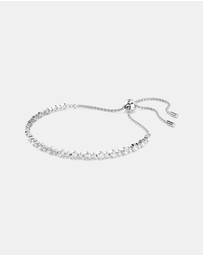 Swarovski - Matrix Tennis Bracelet, Mixed Round Cuts, White, Rhodium Plated