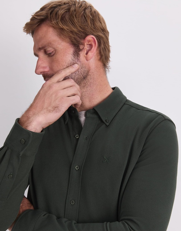 Sportscraft - Long Sleeve Pique Shirt