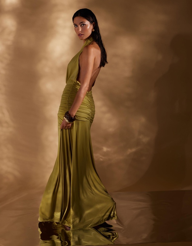 Elle Zeitoune - Amora Flowing Halter Gown