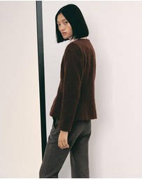 M.N.G - Bouclé Jacket With Jewel Buttons