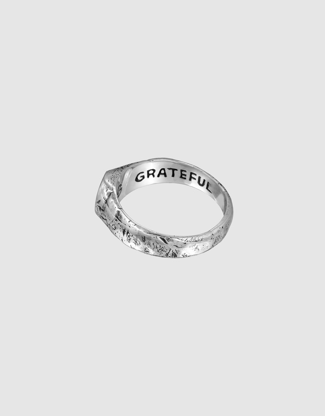 Haze & Glory - ICONIC EXCLUSIVE - Lava Agung Signet Ring in Oxidised 925 Silver
