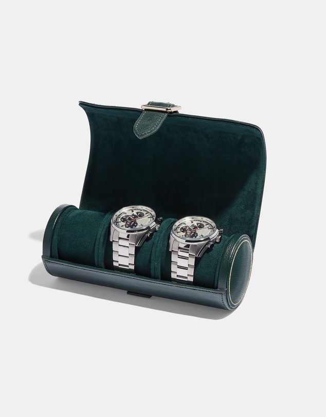 Wolf - Wolf British Racing Green Triple Watch Roll
