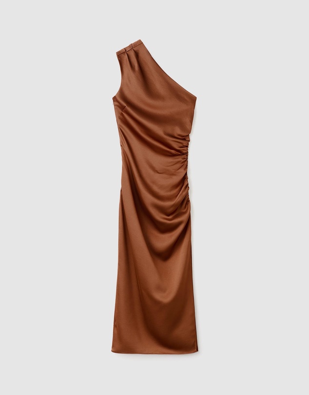 M.N.G - Asymmetrical Satin Dress