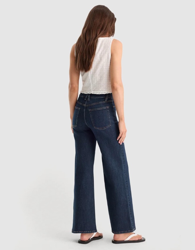 Good American - Good Waist Palazzo Ankle Jeans