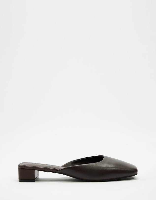 Atmos&Here - Willow Square Toe Leather Mules