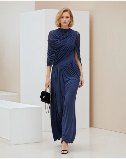 Mossée - Ella Drape Front Maxi Dress