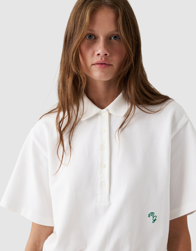 GAP - GAP x Malbon SS Cinch Waist Crop Polo