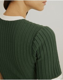 Atmos&Here - Kendra Contrast Knit Midi Dress