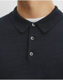 Country Road - Australian Merino Long Sleeve Am Button Polo Knit