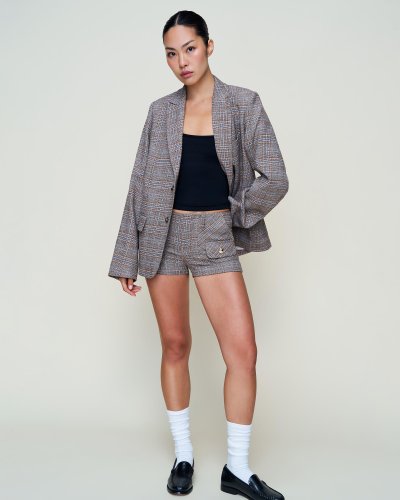 Oversized Tartan Blazer