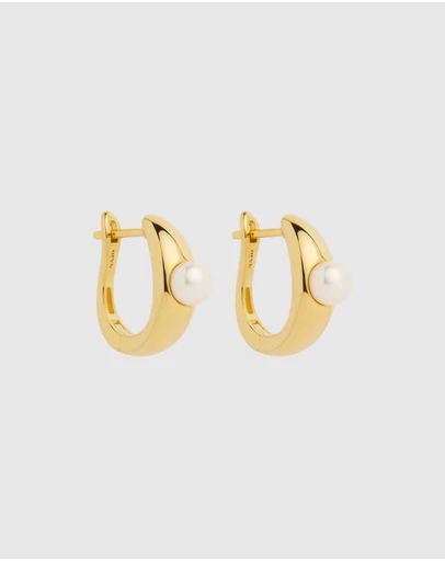 Najo - Tropica Yellow Gold Pearl Earring