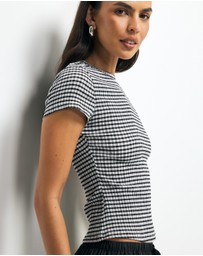 AERE - Aeliana Gingham Top
