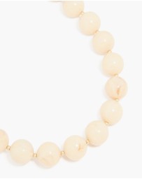 Lovisa - Gold Neutral Marble Beaded Necklace