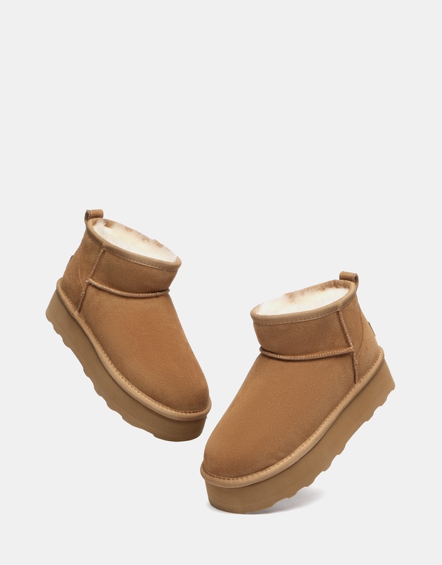 EVERAU - Australian Shepherd Ugg Thick Bottom Ronnie Cow Suede Upper UGG Boots