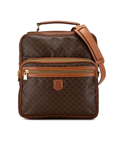 Pre-Loved by Azura Reborn - Pre-Loved celine Stylish Patterned Leather Shoulder Bag with Adjustable Strap and Handles