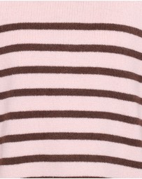Petal & Pup - Eleanora Striped Knit Pullover Sweater - Pink