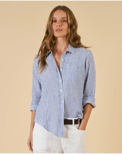 CAMIXA - Rina Striped Linen Shirt