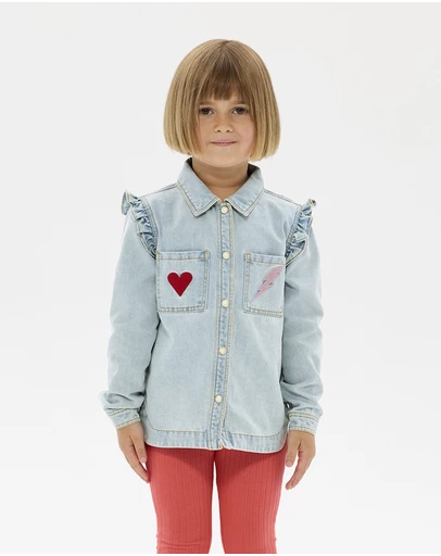 Rock Your Kid - Wild At Heart Denim Fern Shirt