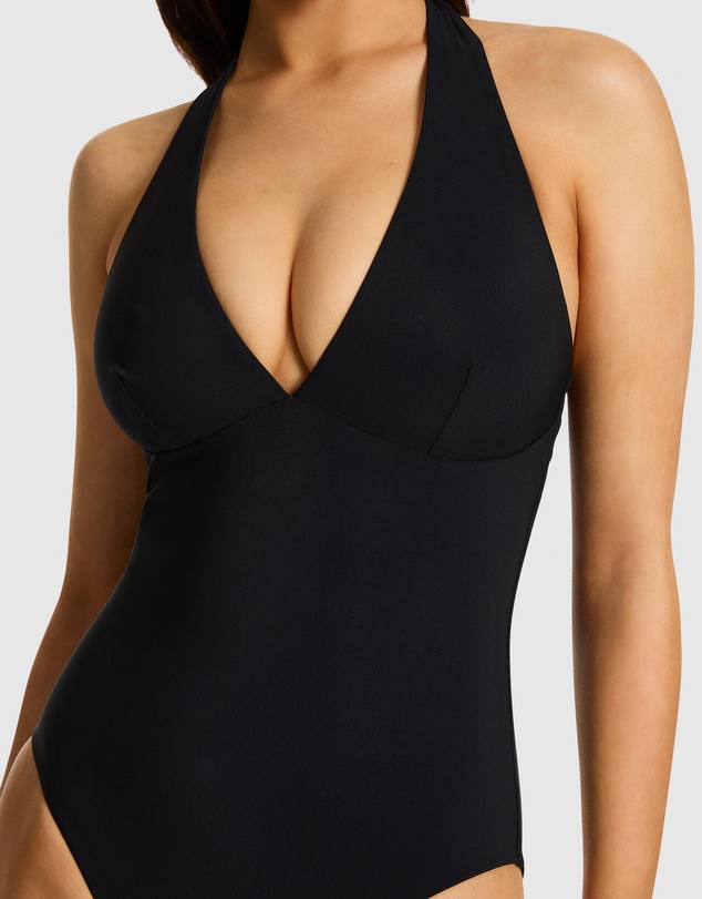 JETS - Plunge Halter Tie One Piece