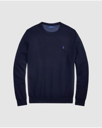 Polo Ralph Lauren - Mesh-Knit Cotton Crewneck Sweater