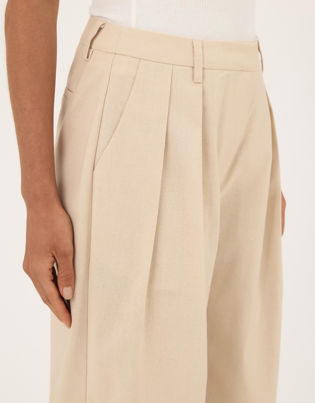 Atmos&Here - Pia Linen Blend Wide Leg Pants
