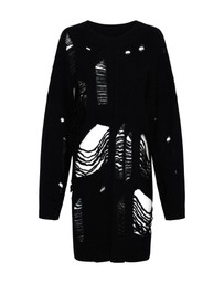 ONE TEASPOON - Black Hercules Shredded Sweater