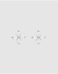 By Charlotte - Crystal Bloom Stud Earrings
