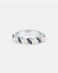Ania Haie - Two-Tone Sparkling Braided Shell Pearl Ring
