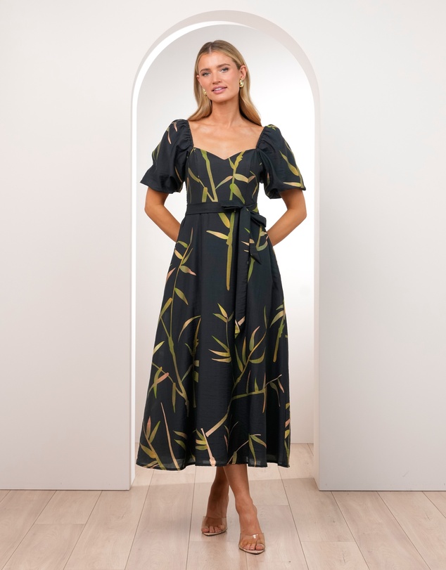 Pilgrim - Quoko Puff Sleeve Midi Dress