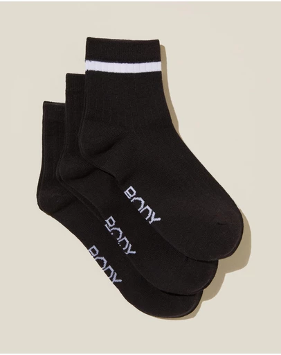 Cotton On Body Active - 3-Pack Body Mid Crew Socks