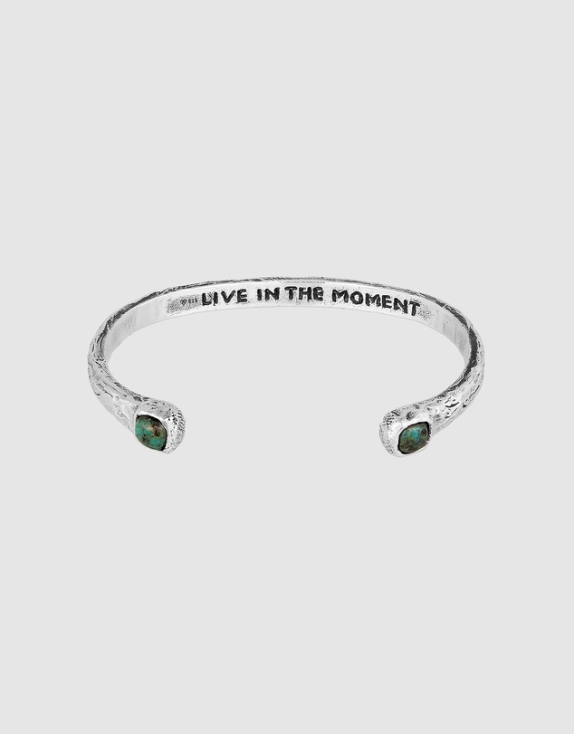 Haze & Glory - ICONIC EXCLUSIVE - Chrysocolla Rock Bangle in 925 Silver
