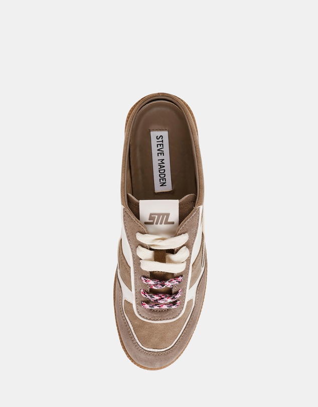 Steve Madden - Augustina Taupe/White Sneakers