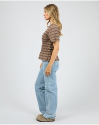 All About Eve - Zelena Knit Tee Coffee