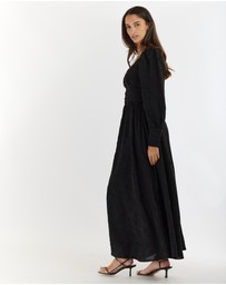 Amelius - Loren Linen Jacquard Maxi Dress