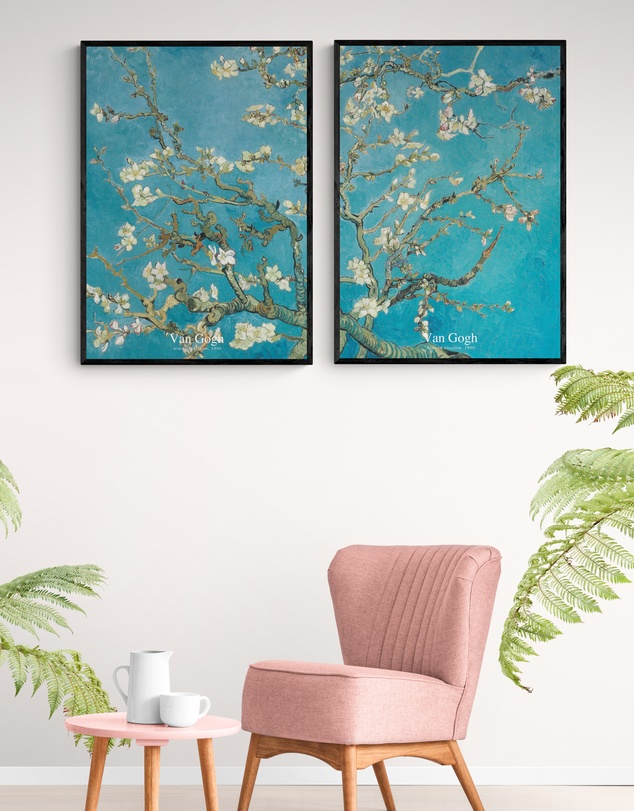 Inka Arthouse - Almond Blossoms Set of 2 by Van Gogh Art Prints