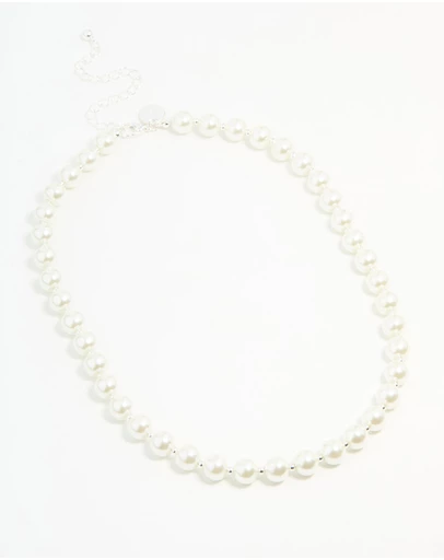 Lovisa - Silver Plated Pearl & Ball Necklace