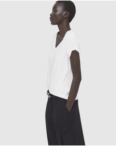 M.N.G - V-Neck Cotton T-Shirt