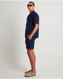 Arvust - Seersucker Shorts Sleeve Resort Shirt