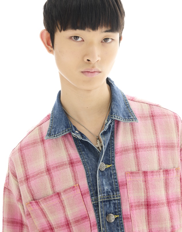 THE TALES - Utility Flannel And Denim Shirt