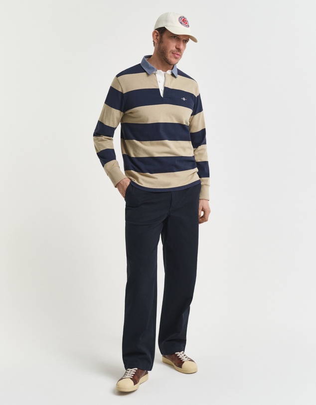 Gant - Chambray Collar Striped Heavy Rugger