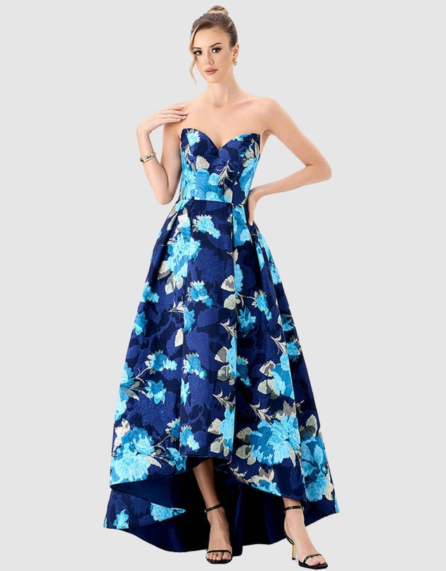 Bariano - Tanica Strapless Hi Lo Gown