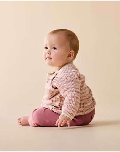 Wilson & Frenchy - Organic Knitted Stripe Kimono Cardigan - Babies