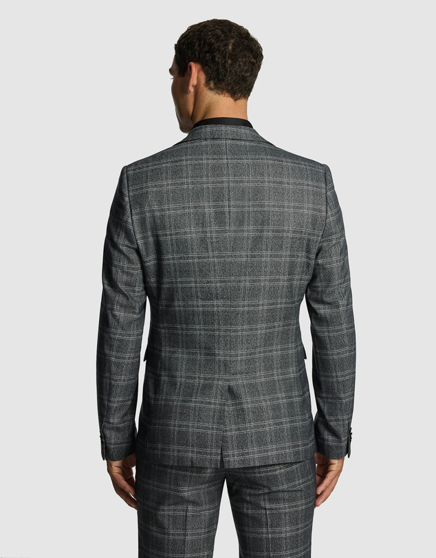 yd. - Cassius Slim Fit Check Suit Jacket