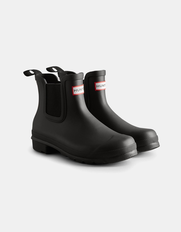 Hunter - Original Chelsea Hunter Tri Colour Logo Backstrap Boots - Women's