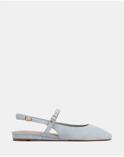 Wittner - Dallas Suede Leather Flat Slingbacks