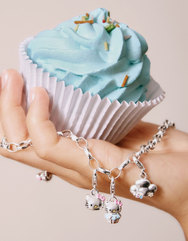 THOMAS SABO - Hello Kitty Muffin Charm, Silver-Plated