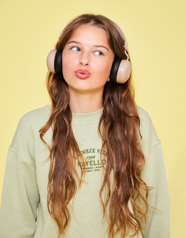 Kreafunk - Kreafunk Kids Buzz Bluetooth Headphones W/ Anc - Ivory Sand