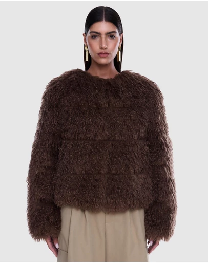 ENA PELLY - Caity Faux Fur Jacket