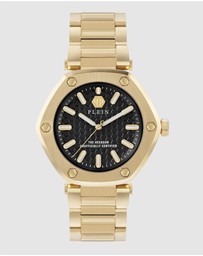 Philipp Plein - The Hexagon - Gold-Tone 38mm Black Dial Analogue watch