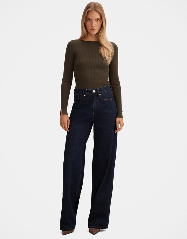 Forever New - Alaia Knitted Ribbed Top